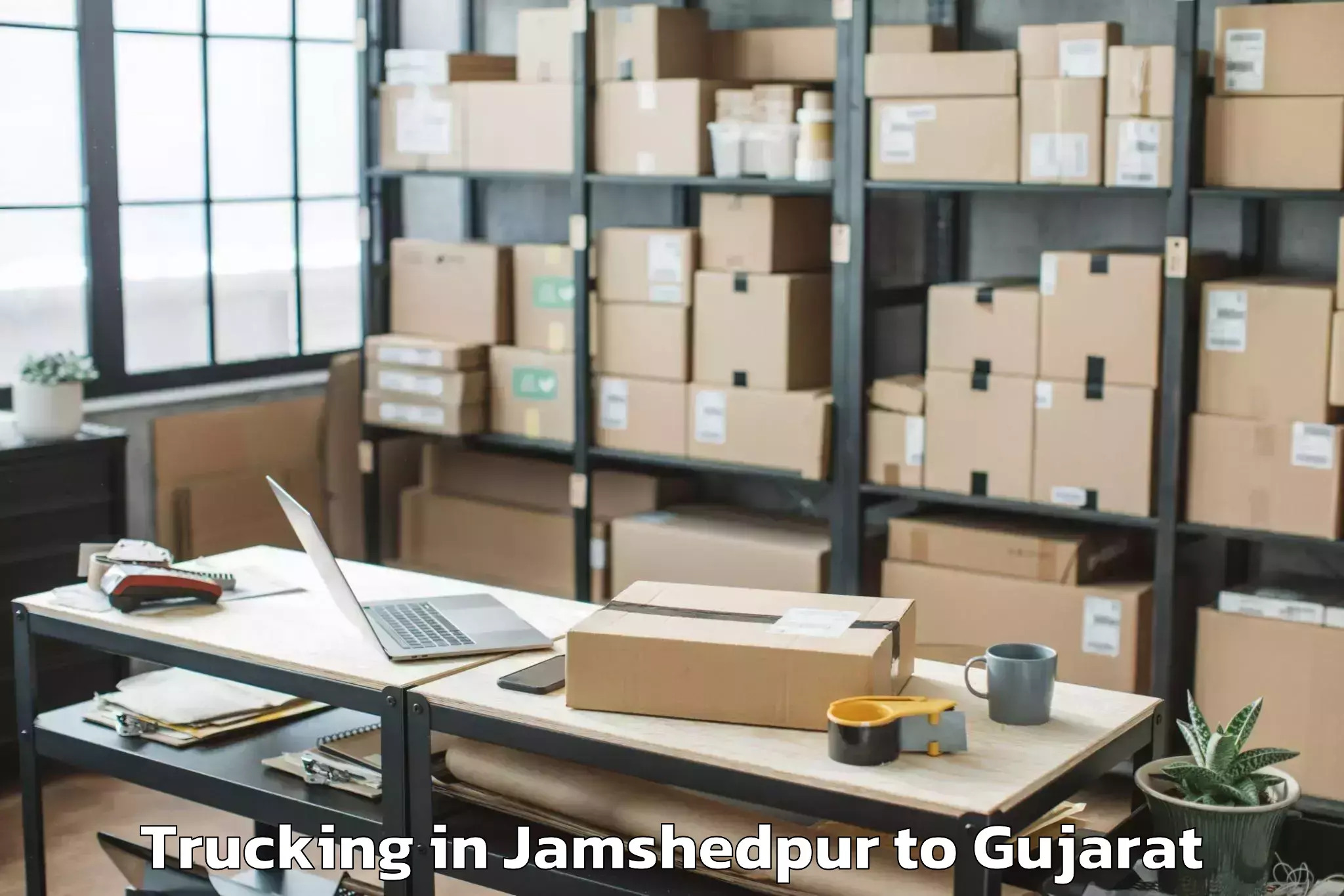 Expert Jamshedpur to Hansot Trucking